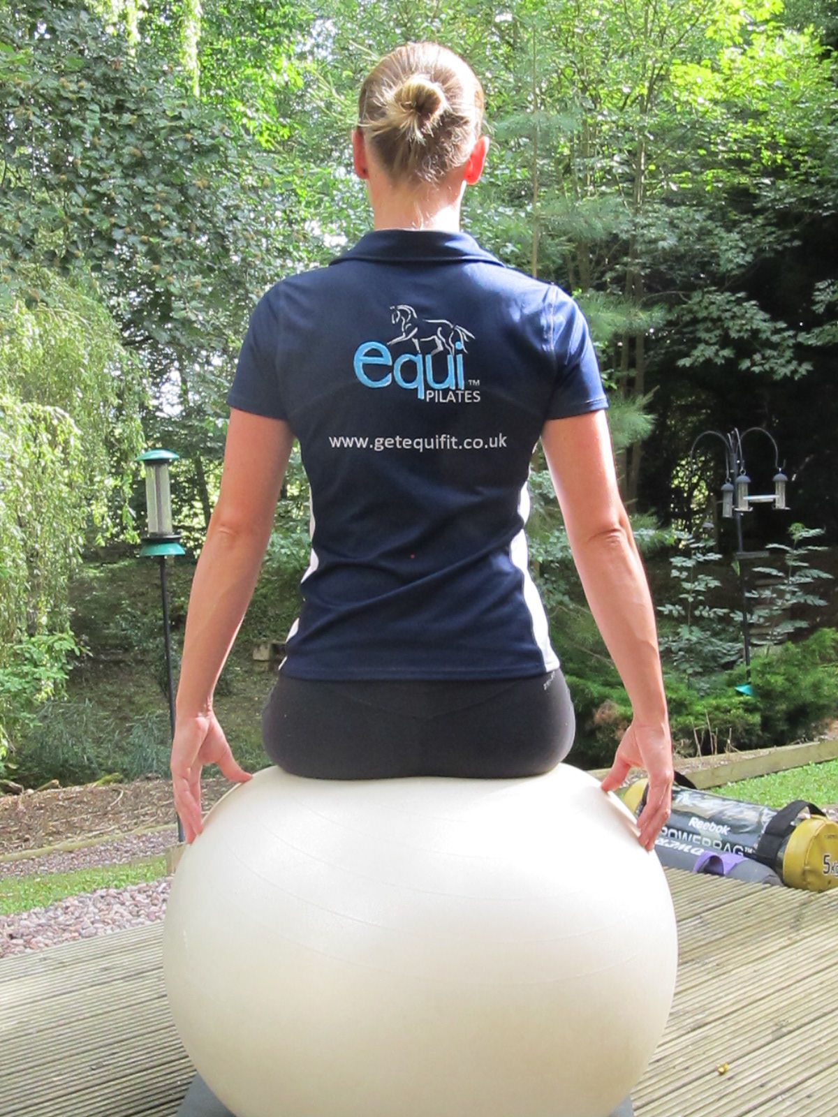 Veronika on an exercise ball